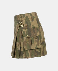 Women Military Camo Tactical Kilt Left Side
