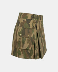 Women Military Camo Tactical Kilt Right Side
