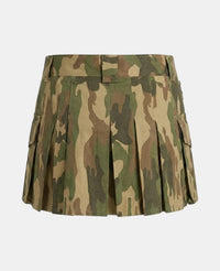Women Military Camo Utility Kilt Back
