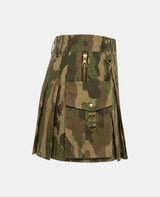 Women Military Camo Utility Kilt Right Side