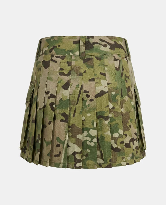 Women Multicam Utility Tactical Kilt Back