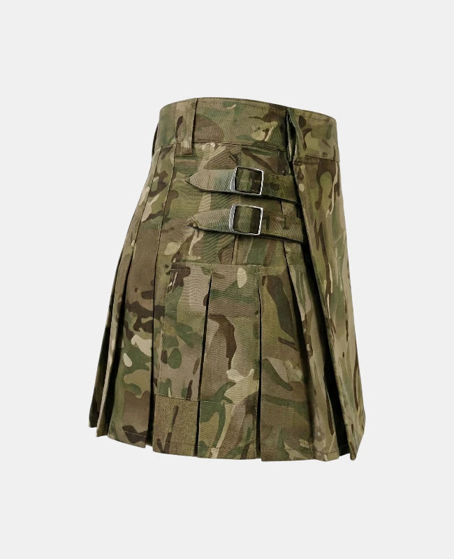 Women Premium Cargo Tactical Utility Kilt Right Side