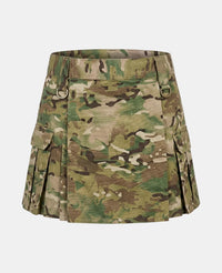 Women Scottish Camo Utility Kilt Front