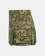 Women Scottish Camo Utility Kilt Left Side