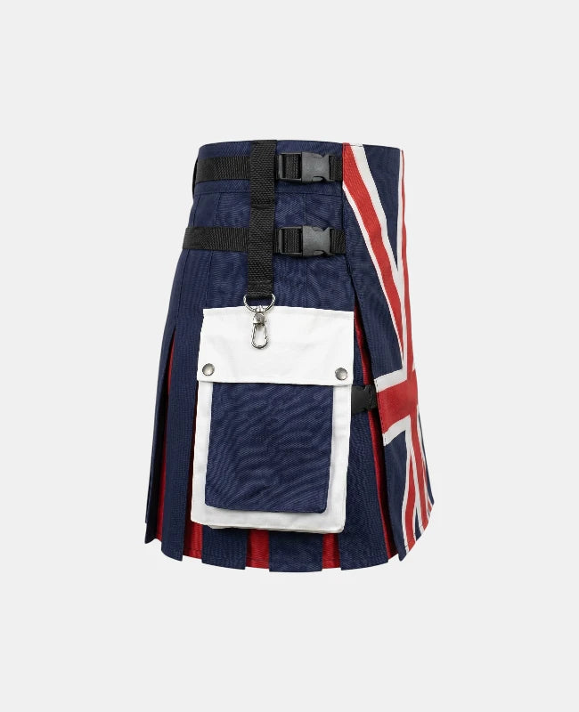 Women UK Flag Hybrid Utility Kilt Right Side