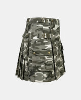 Women Urban Snow Camo Utility Kilt Right Side