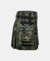 Women Woodland Camouflage Utility Kilt Right Side