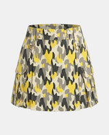 Women Modern Pattern Tactical Camo Utility Kilt Front