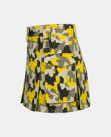 Women Modern Pattern Tactical Camo Utility Kilt Left Side