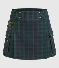 Women’s Black Watch Tartan Utility Kilt Front
