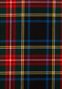 Black Stewart Tartan Fabric