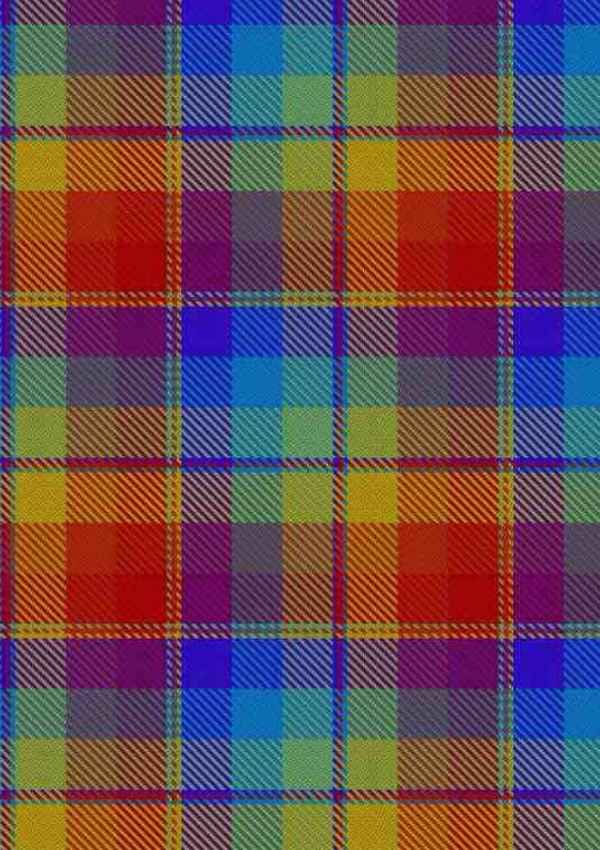 Rainbow Tartan Fabric